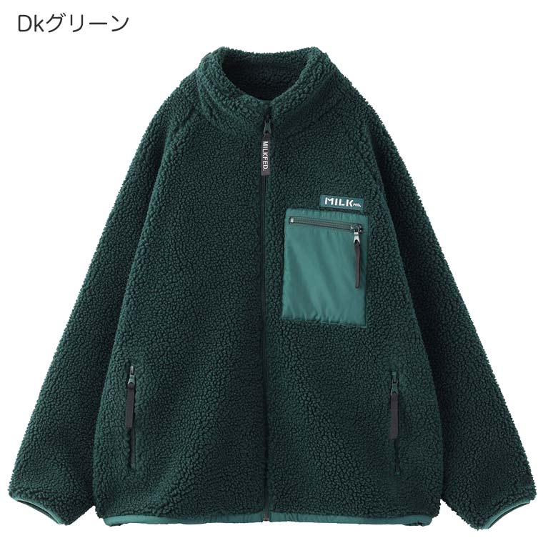 ミルクフェド ボア ジャケット BOA ZIP UP JACKET MILKFED 