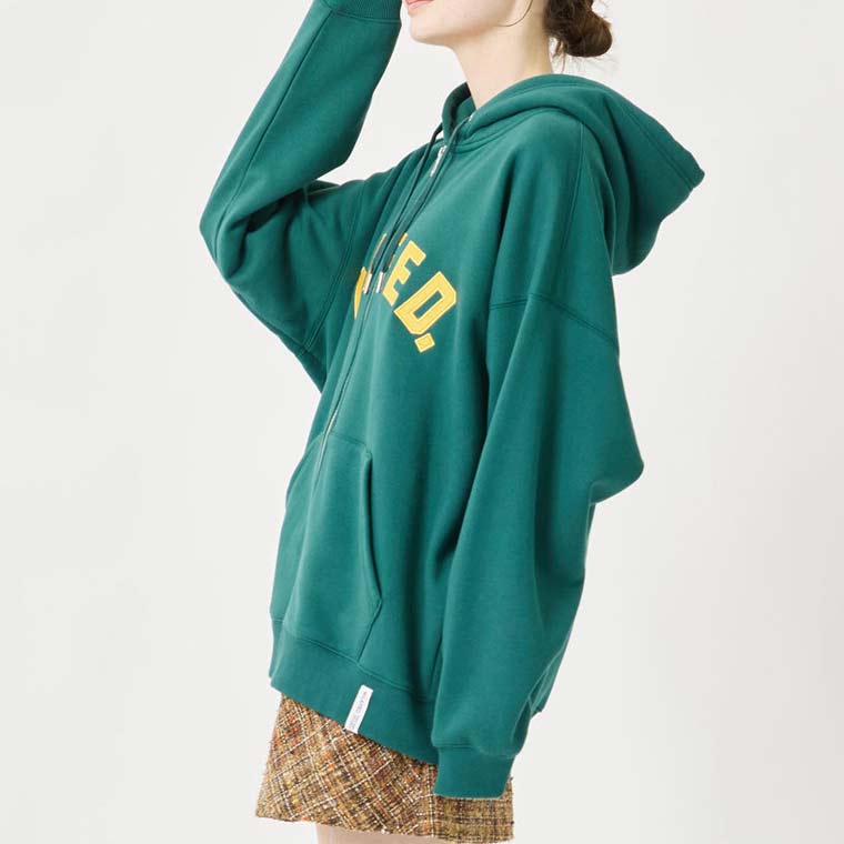 MILKFED. ミルクフェド パーカー ARCH LOGO ZIP UP HOODIE