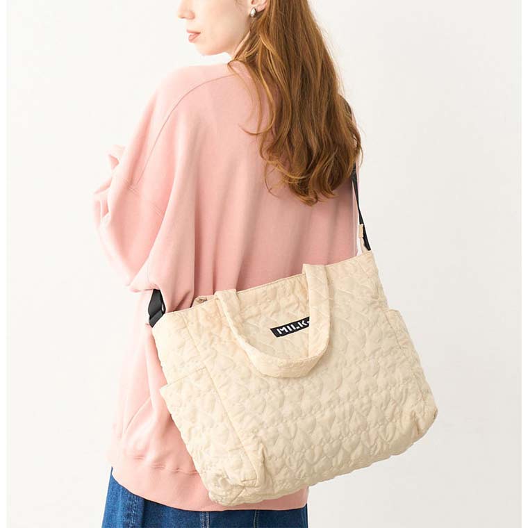 すぐ届く☆MILKFED. ハート型 トートバッグ ロゴ ギフトにも◎ HEART SHAPED TOTE BAG – calif（カリフ）公式サイト