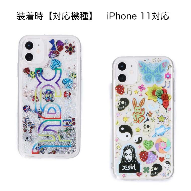 X Girl エックスガール スマホケース Iphoneケース X Girl Ibuki Glitter Mobile Case For Iphone 11 Kalulu 通販 Yahoo ショッピング