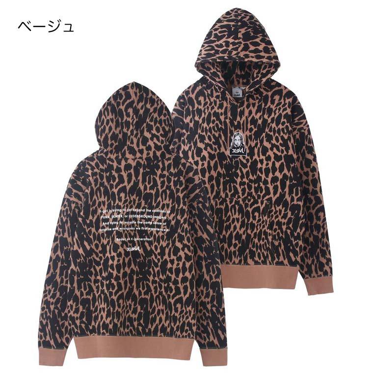 エックスガール スウェット パーカー 【FACE EMBROIDERY SWEAT HOODIE