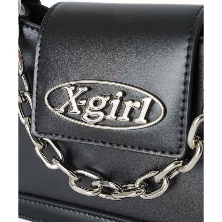 X-girl エックスガール ミニショルダーバッグ OVAL LOGO FAUX