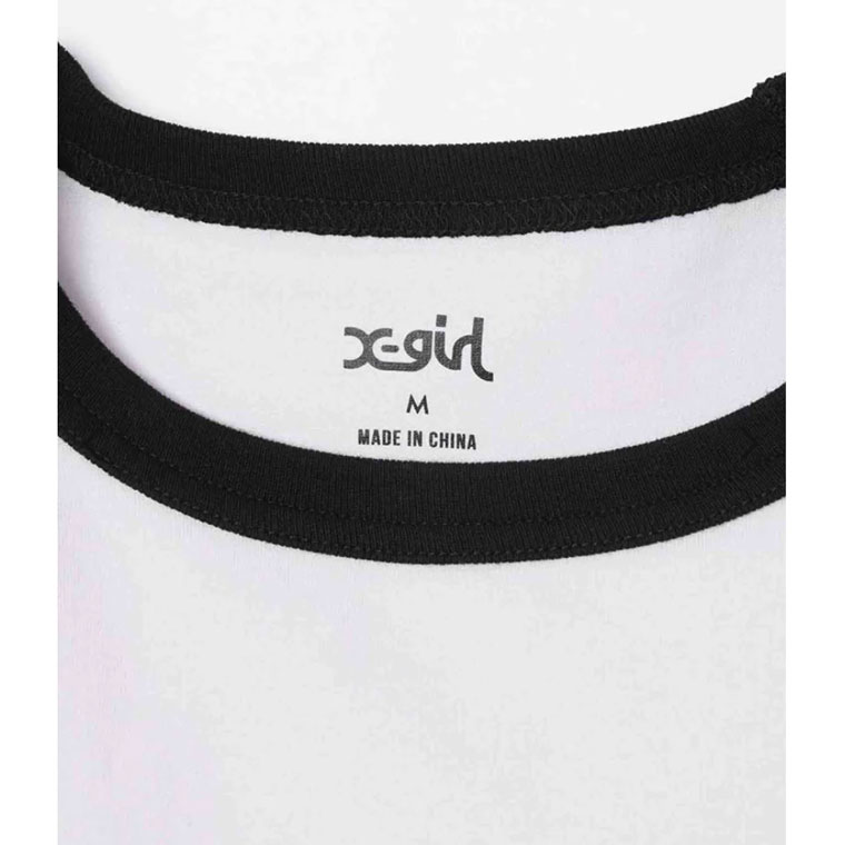 X-girl エックスガール ロンT ZINE B/B TEE レディース ラグラン