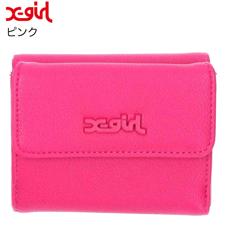 X-girl エックスガール 財布 FAUX LEATHER MINI WALLET ミニ ウォレット サイフ コインケース 三つ折り カード  小銭入れ 小さい シンプル プレゼント ギフト