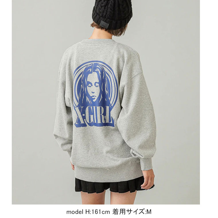贈り物 X-girl SWEAT BIG LOGO FACE BACKGROUND CIRCLE エックスガール トップス