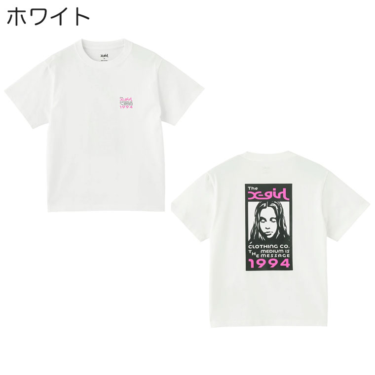 X-girl エックスガール Tシャツ BOX LOGO AND FACE S/S TEE