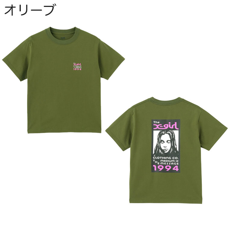 X-girl エックスガール Tシャツ BOX LOGO AND FACE S/S TEE