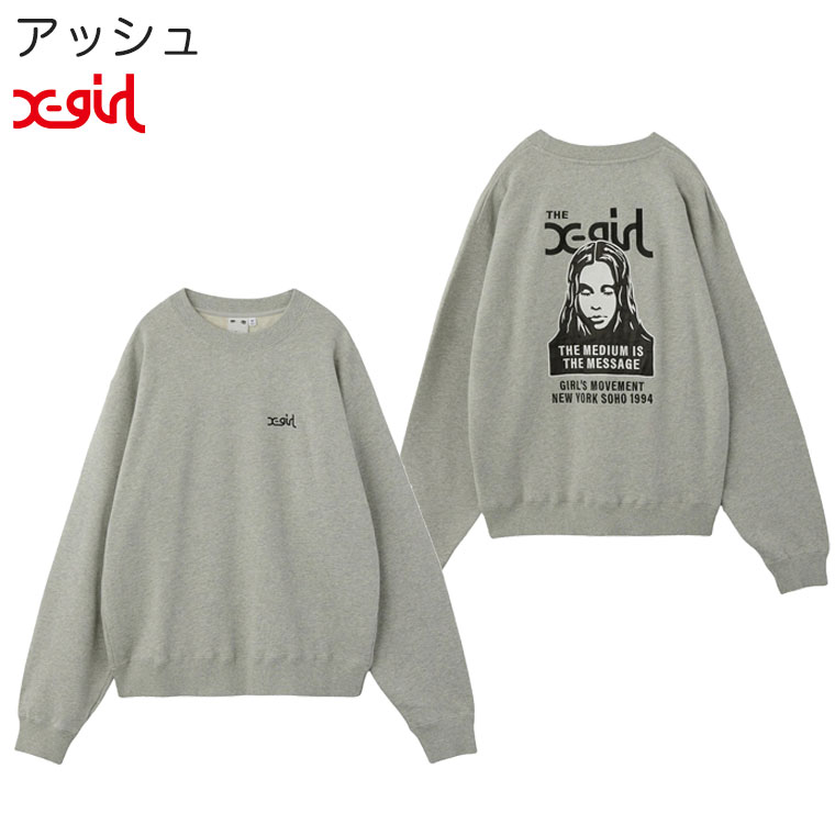 X-girl　オーバーサイズスウェット X-girl（エックスガール） トレーナー スウェット レディース