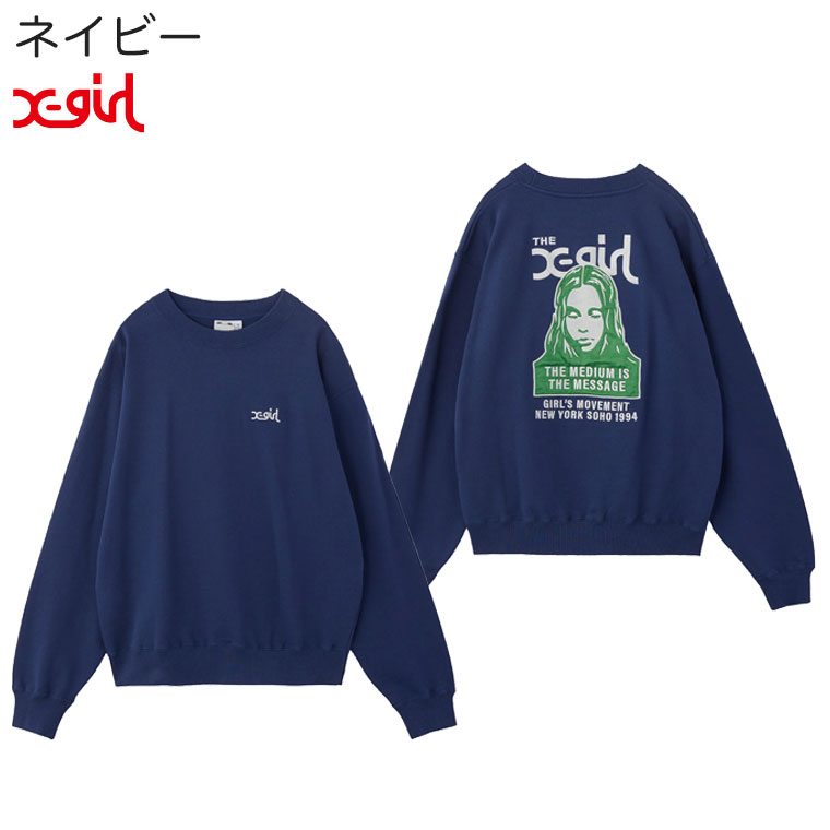 X-girl　オーバーサイズスウェット X-girl（エックスガール） トレーナー スウェット レディース