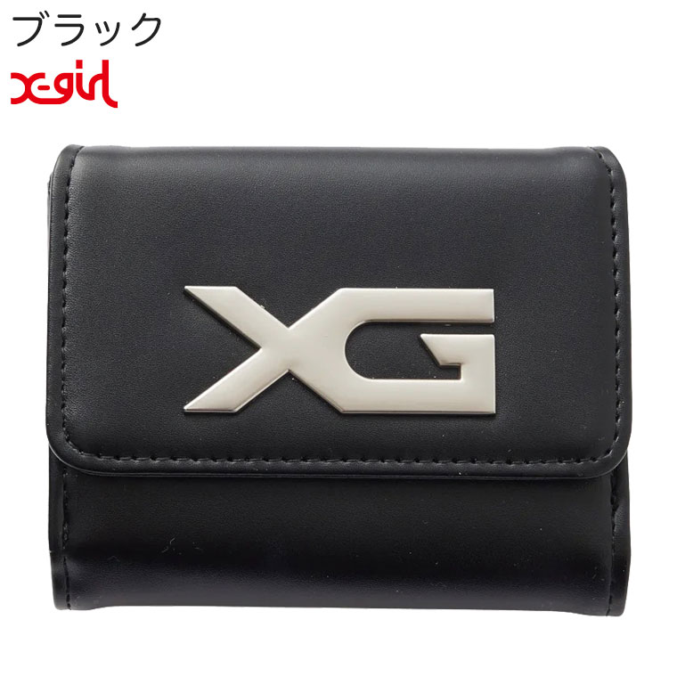 X-girl（エックスガール） 財布 XG EMBLEM BUCKLE FAUX LEATHER MINI