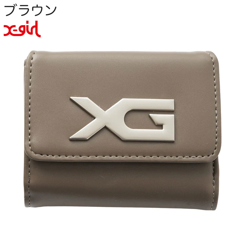 X-girl（エックスガール） 財布 XG EMBLEM BUCKLE FAUX LEATHER MINI