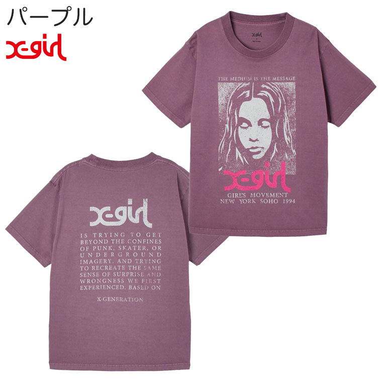 X-girl（エックスガール） X-girl Tシャツ FADED FACE S/S TEE 半袖