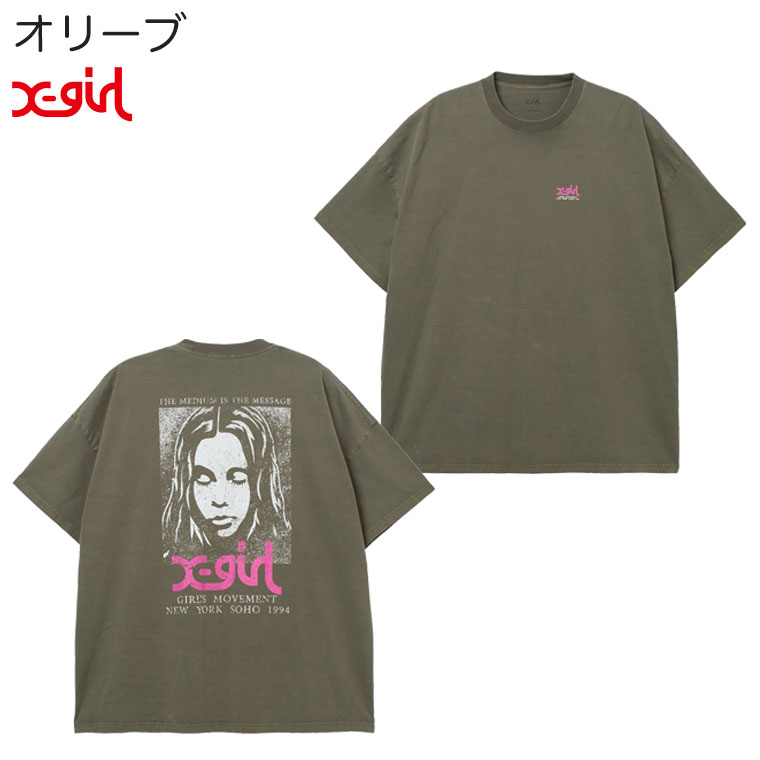新品未使用 ゴルフ PXG ピーエックスジー レディース 半袖 ワンピース X-girl（エックスガール） X-girl Tシャツ FADED FACE S/S BIG TEE