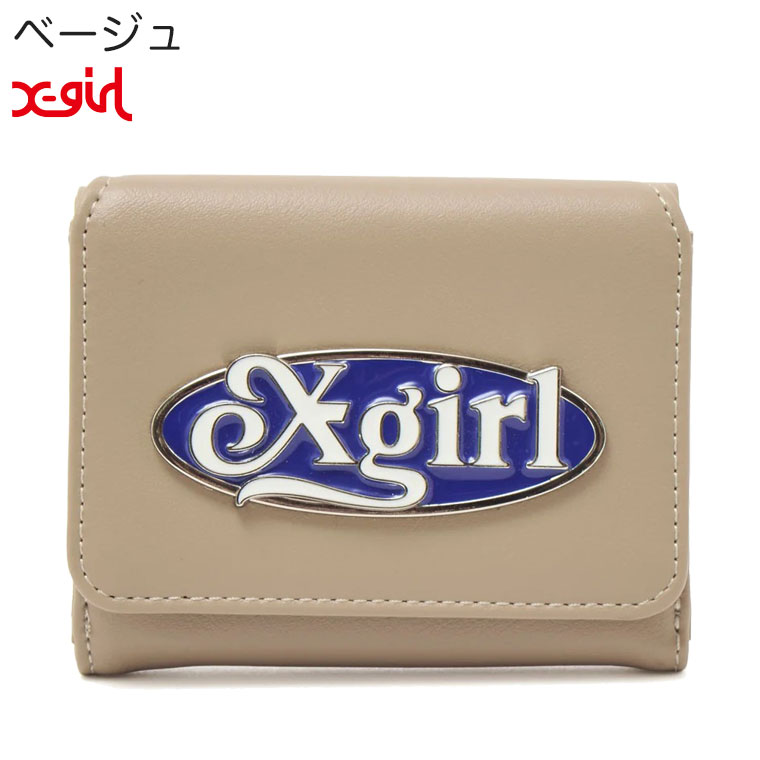 X-girl（エックスガール） 財布 OVAL LOGO CLASP FAUX LEATHER MINI