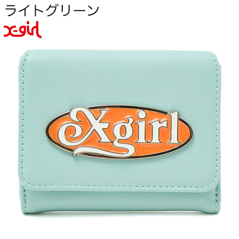 X-girl（エックスガール） 財布 OVAL LOGO CLASP FAUX LEATHER MINI