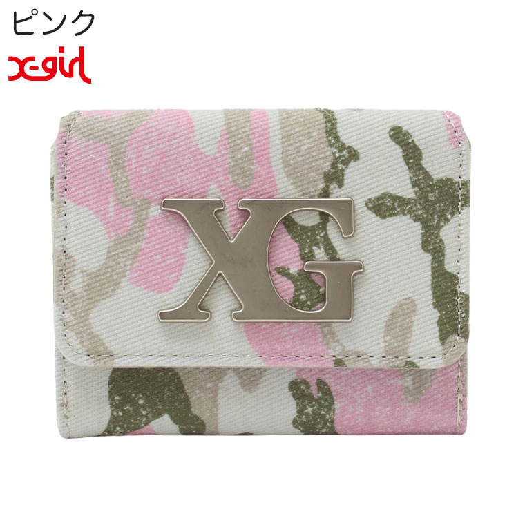 X-girl（エックスガール） 財布 XG EMBLEM CLASP MINI WALLET 三つ折り