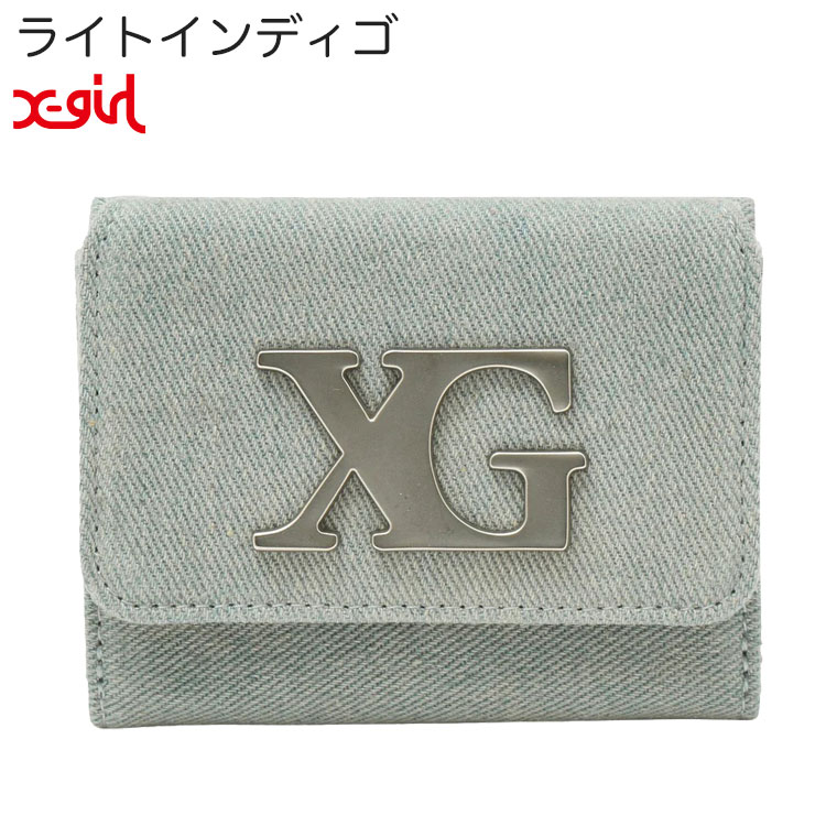 X-girl（エックスガール） 財布 XG EMBLEM CLASP MINI WALLET 三つ折り