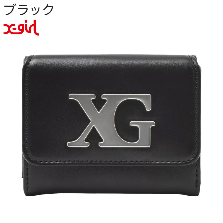 X-girl（エックスガール） 財布 XG EMBLEM CLASP MINI WALLET 三つ折り