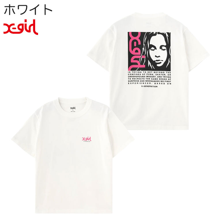 X-girl（エックスガール） X-girl Tシャツ SIDE LOGO FACE LABEL S/S