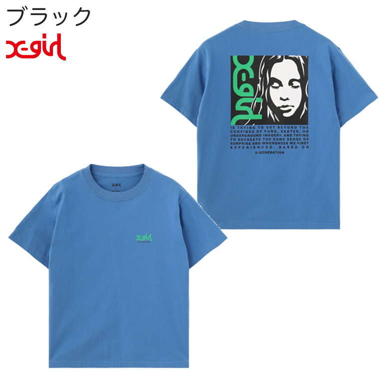X-girl（エックスガール） X-girl Tシャツ SIDE LOGO FACE LABEL S/S