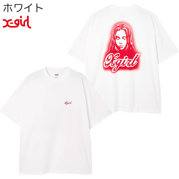 X-girl（エックスガール） X-girl Tシャツ SPRAY FACE S/S BIG TEE