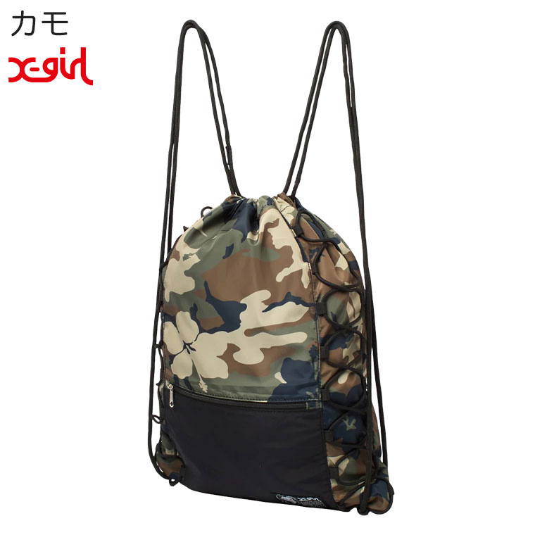 X-girl（エックスガール） リュック FACE LABEL KNAPSACK ナップサック