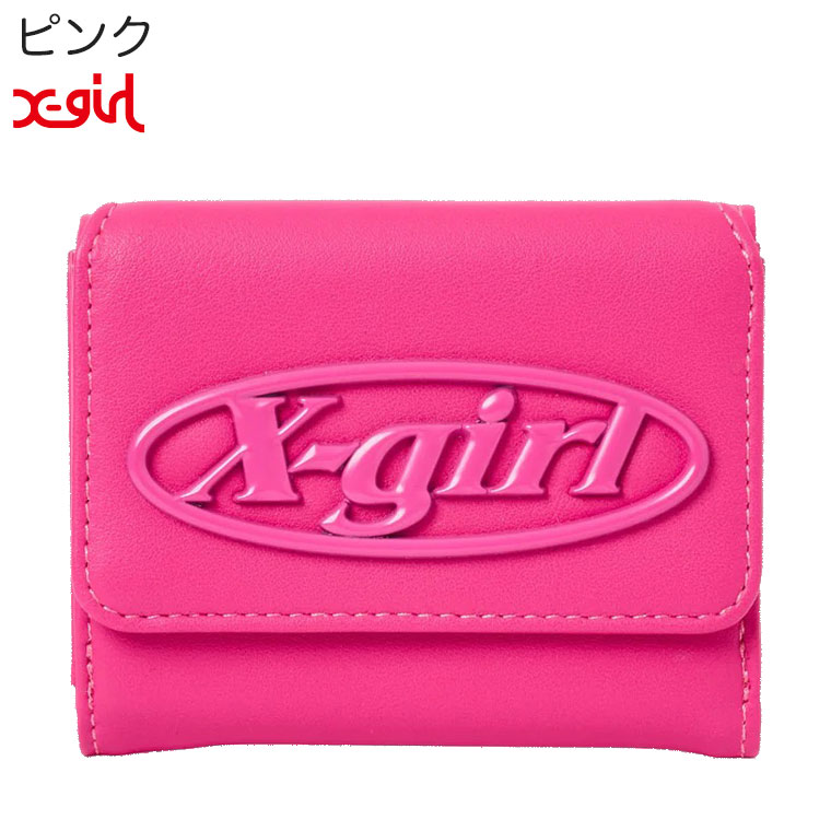 X-girl（エックスガール） 財布 TONAL OVAL LOGO BUCKLE FAUX LEATHER