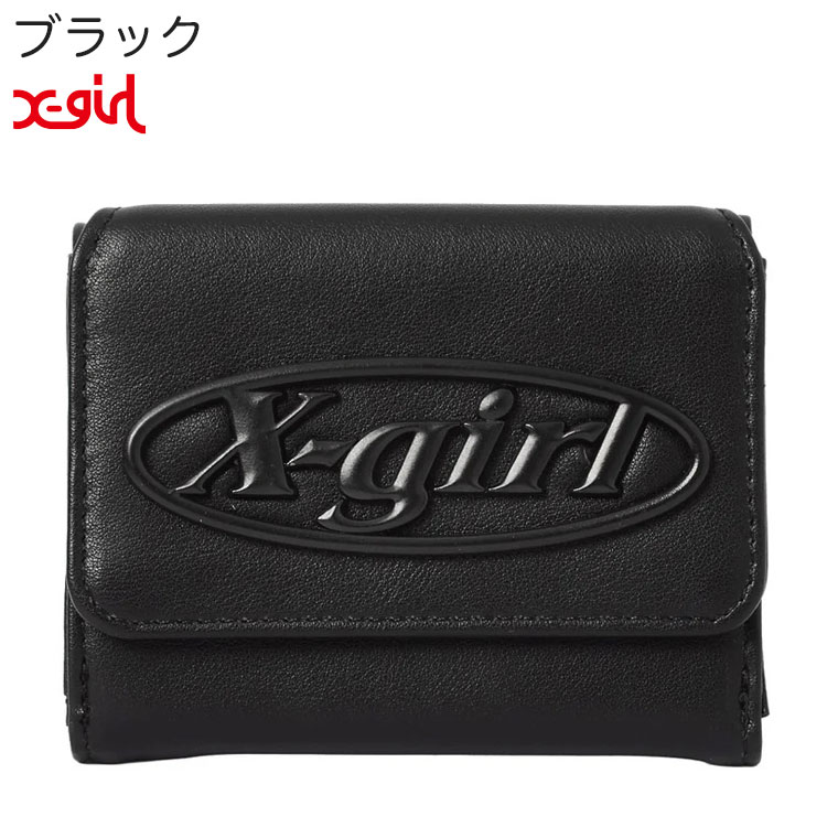 X-girl（エックスガール） 財布 TONAL OVAL LOGO BUCKLE FAUX LEATHER