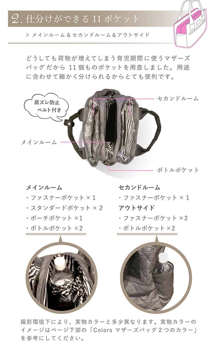 Exprenade（エクスプレナード）ママのために作られたポケットいっぱい大容量で軽いマザーズバッグ