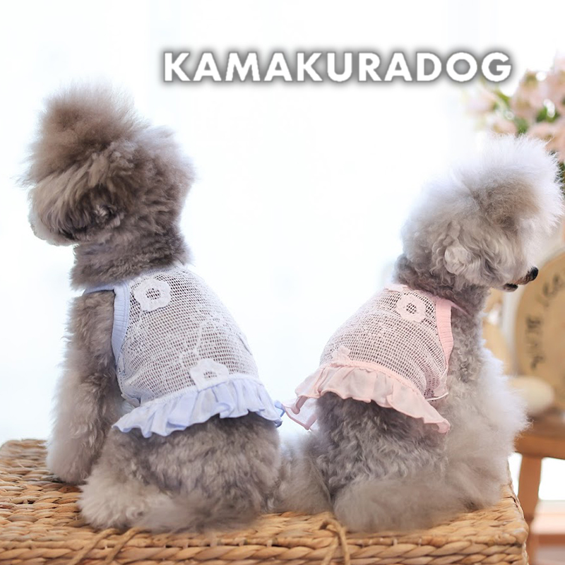 kamakuradog（鎌倉DOG） メッシュフラワーショート丈キャミワンピ 犬服