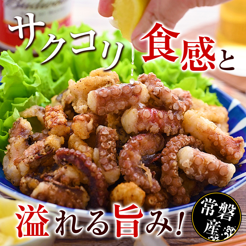 サクコリ食感と溢れる旨みのタコの唐揚げ