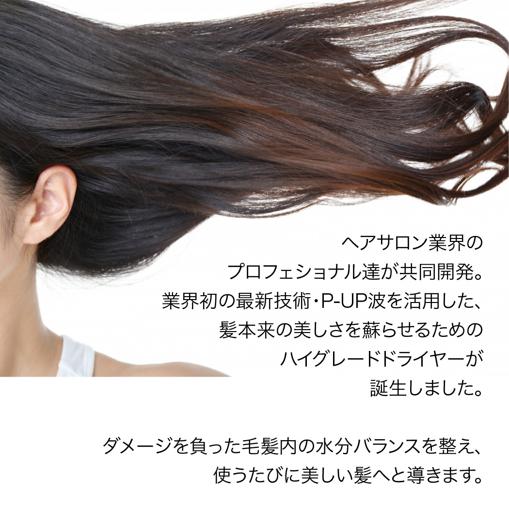 P-UP CREA Hair Dryer ピーアップクレアヘアドライヤー ホワイト 