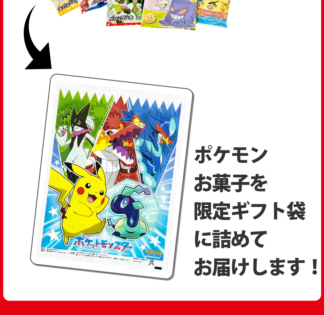 BANDAI ポケモン お菓子 特別におまけ付き！ 6種類 合計13点