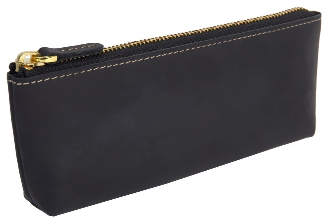 亀登鞄製作所 ペンケース 大容量 タイプ 筆箱 本革 クレイジーホース