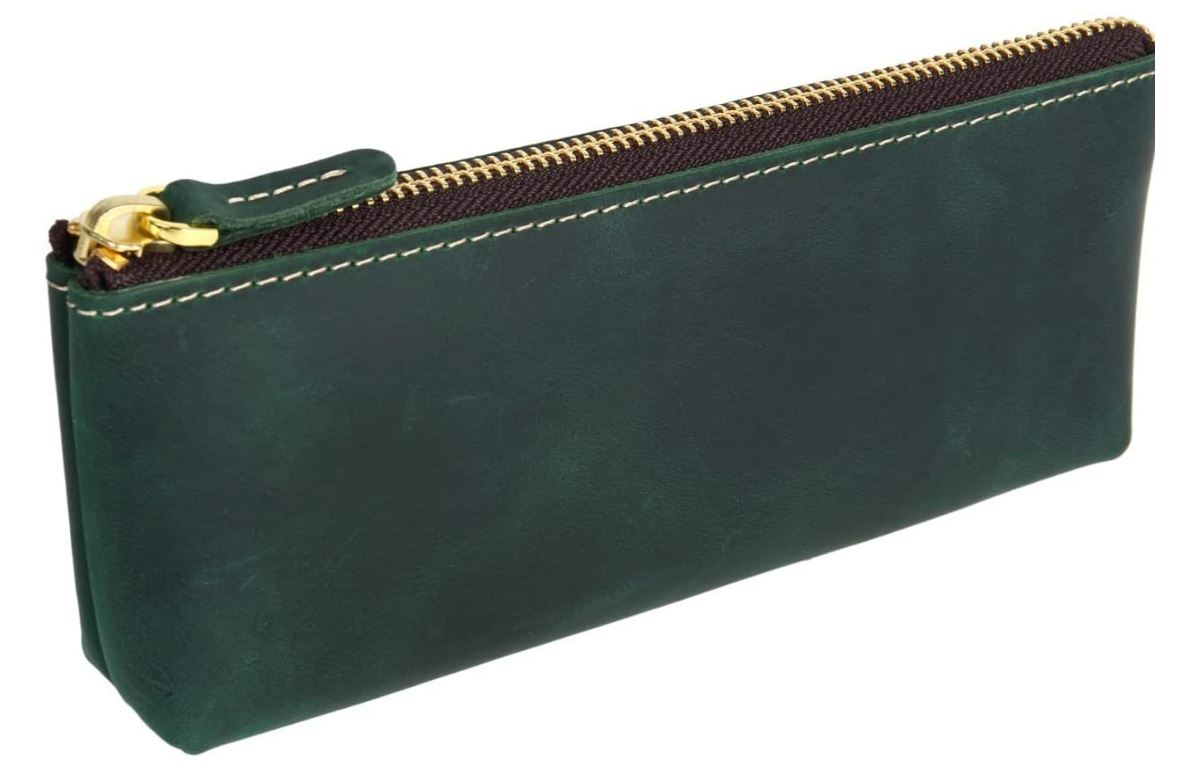 亀登鞄製作所 ペンケース 大容量 タイプ 筆箱 本革 クレイジーホース