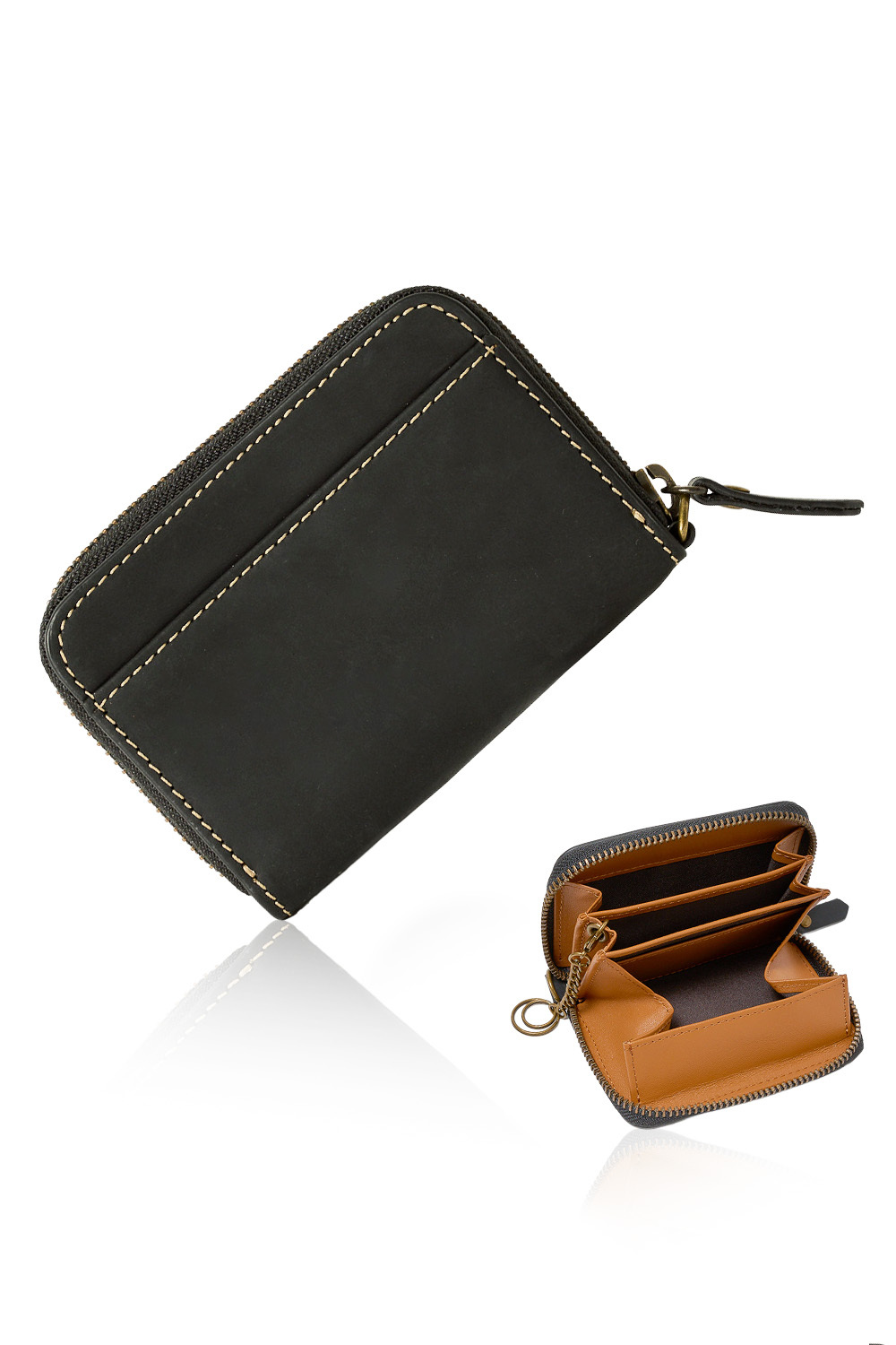 亀登鞄製作所 財布 ミニ財布 メンズ 公式 コンパクト財布 牛革の最表面