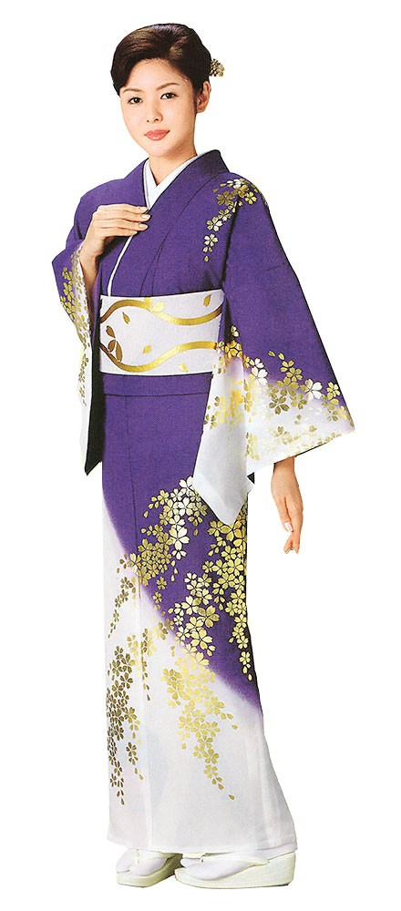★専用★美しい紫に＊柳縞の＊紗着物 ha-414_2.jpg