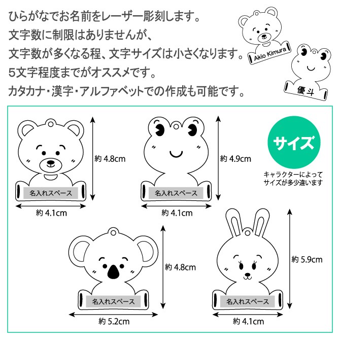 ネームキーホルダー 昭和レトロ 平成レトロ 名札 かわいい コアラ