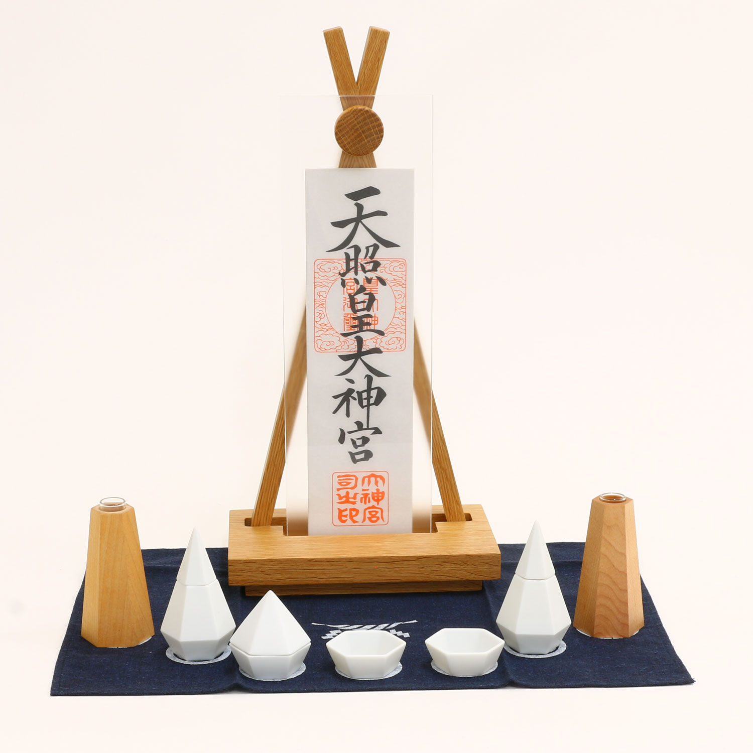 神棚の里 神棚 モダン 置き型 おしゃれ Ofudaza shiro ROKKAKU お祀り