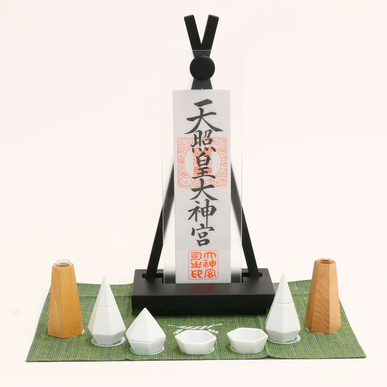 神棚の里 神棚 モダン 置き型 おしゃれ Ofudaza kuro ROKKAKU お祀り