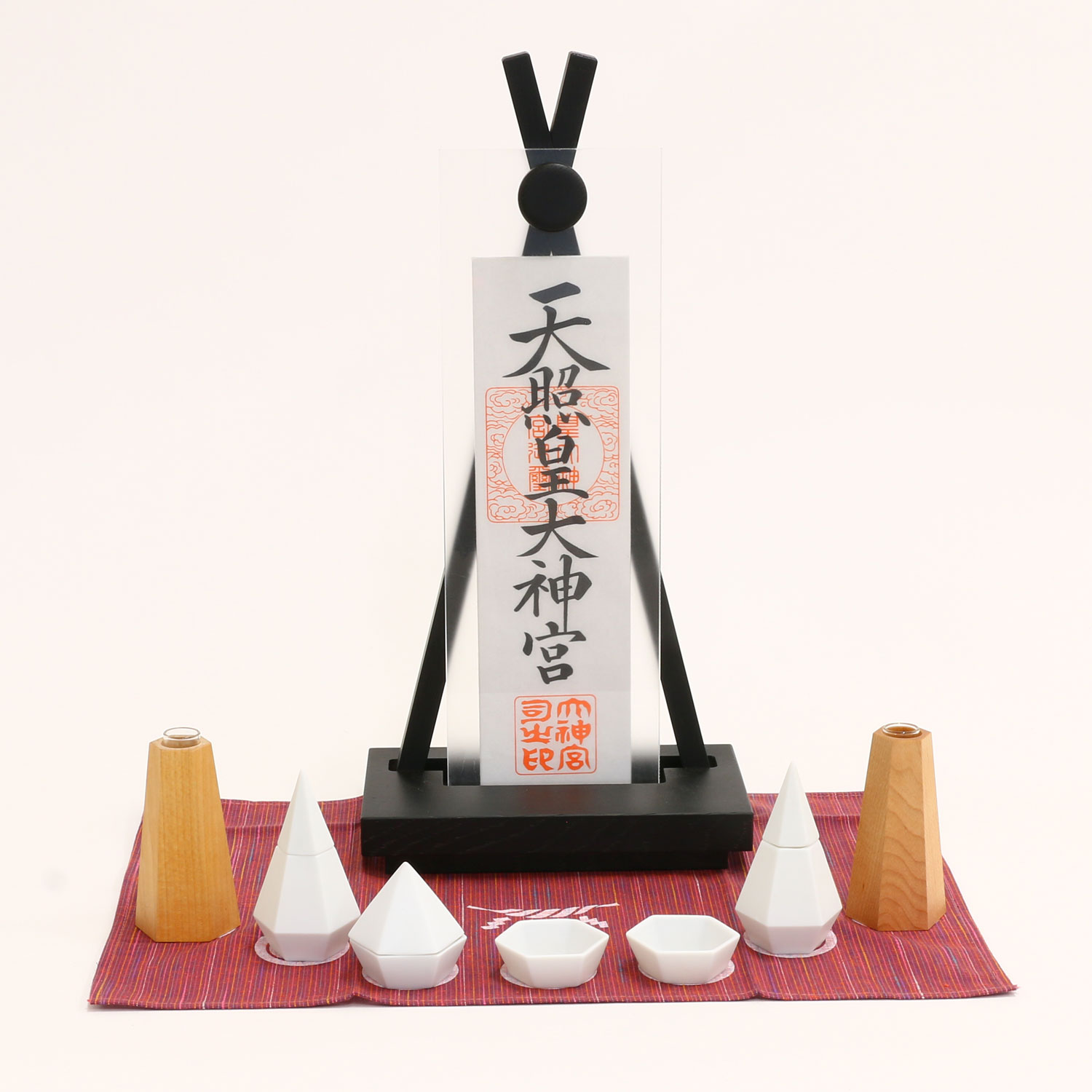 神棚の里 神棚 モダン 置き型 おしゃれ Ofudaza kuro ROKKAKU お祀り