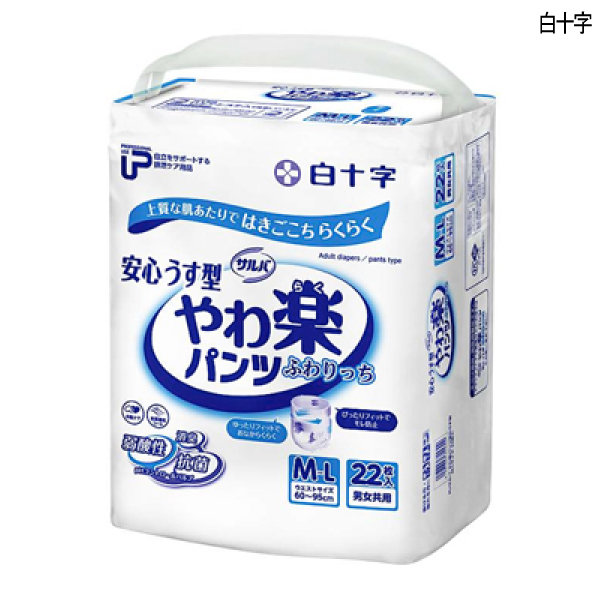 サルバ 大人用紙おむつ PUサルバ やわ楽パンツ 安心うす型 M