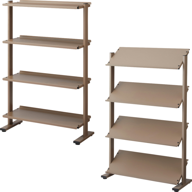 東谷 2WAYラック 4D DIS-74 BK BR WH 4段 ディスプレイラック
