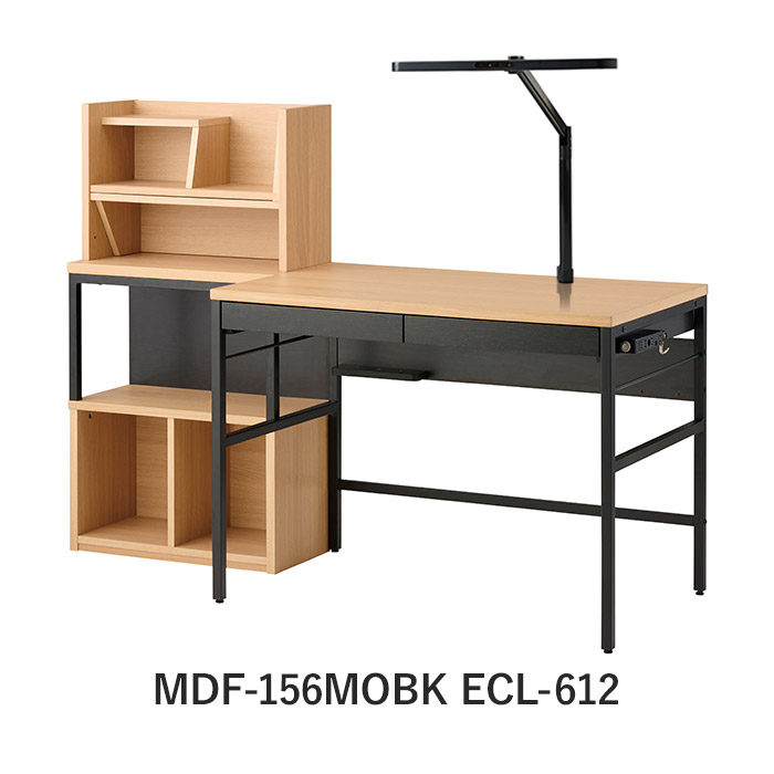 学習机 MDF-155MOWH ECL-611 MDF-156MOBK ECL-612 Reshet リシェット コイズミ デスク・デスクライト2点セット_2