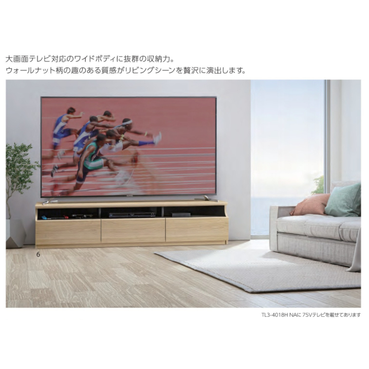 白井産業 ティレスタ3 テレビボード TL3-4018H NA/DK TELSTA