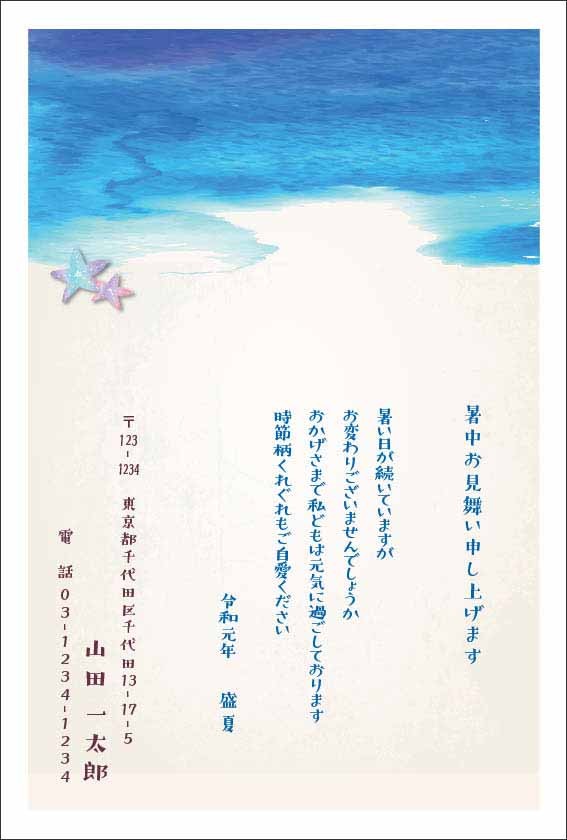 暑中見舞い くじ付き 62円 付き 官製 はがき かもめーる 20枚 夏 の ご挨拶 送料無料｜kamittell｜10