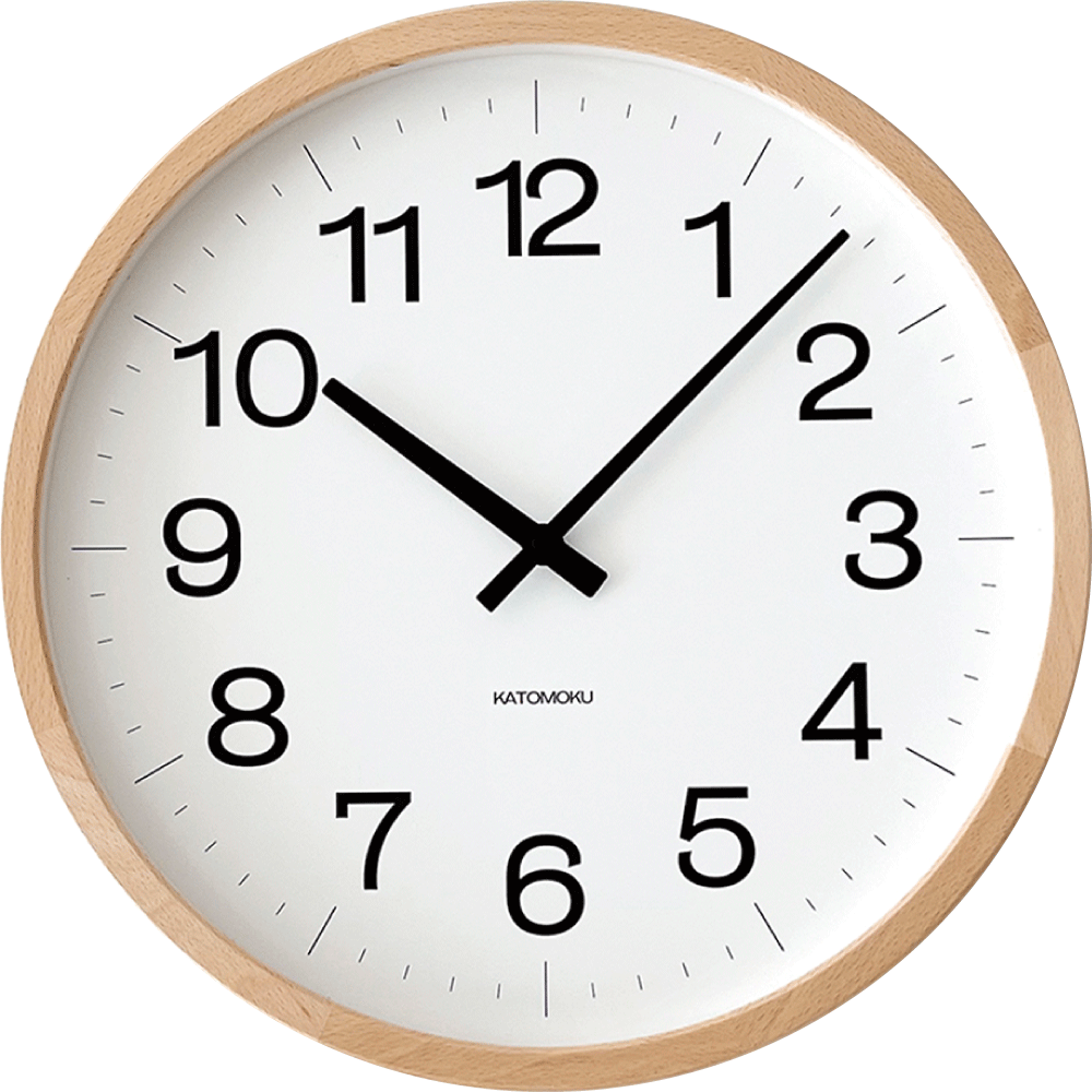 壁掛け時計 電波時計 KATOMOKU muku clock 16 LL-size SKP km-116RCS