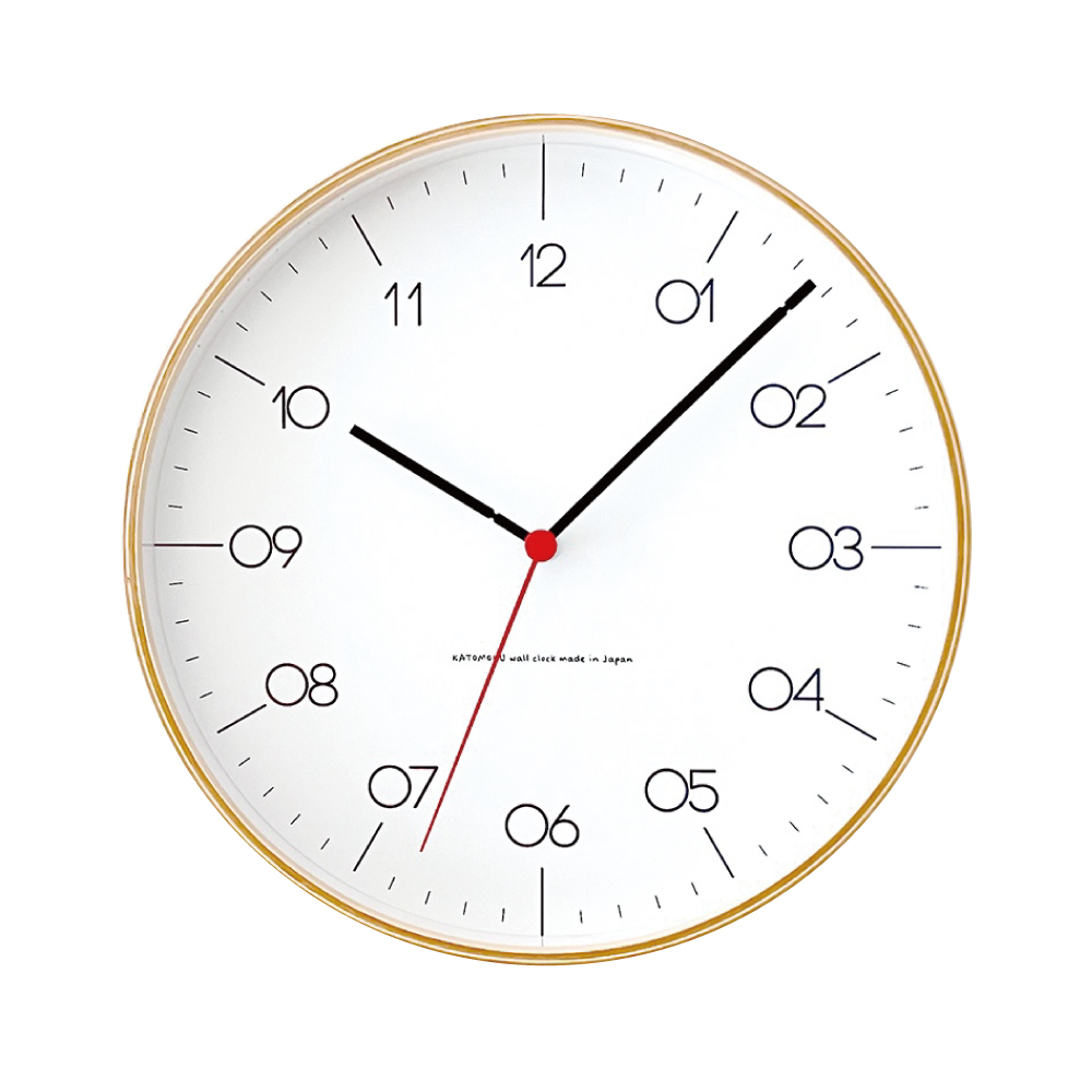 電波時計 壁掛け時計 KATOMOKU plywood clock 24 SKP電波 km-150RCS