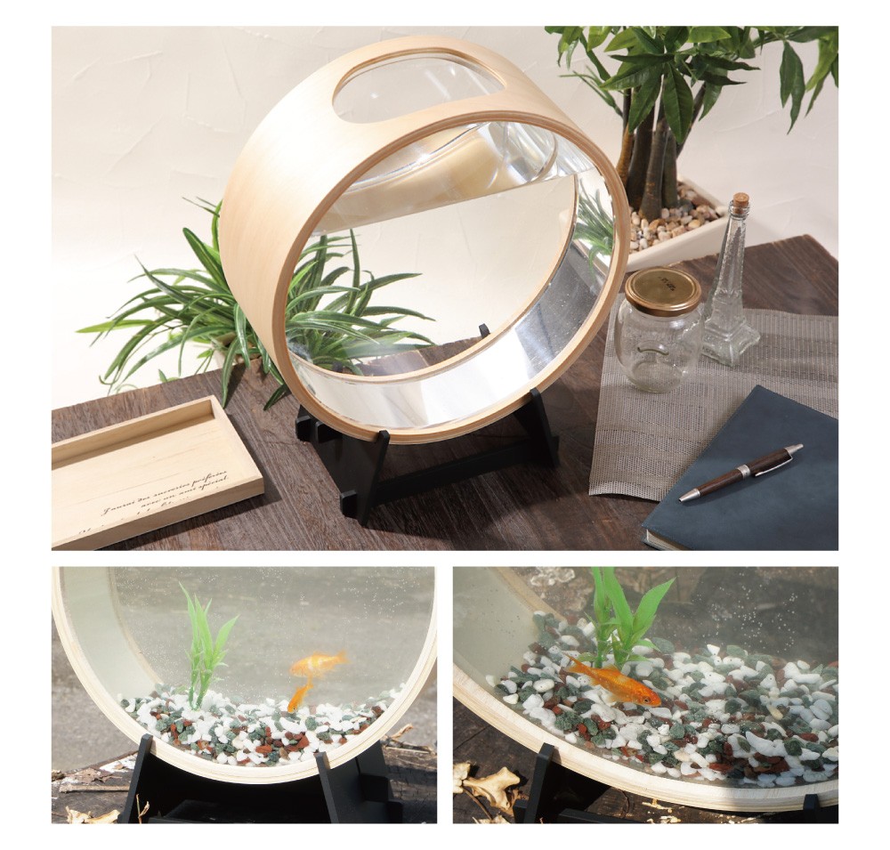 素晴らしい外見KATOMOKU plywood aquarium 金魚鉢 km-51 水槽 水槽 