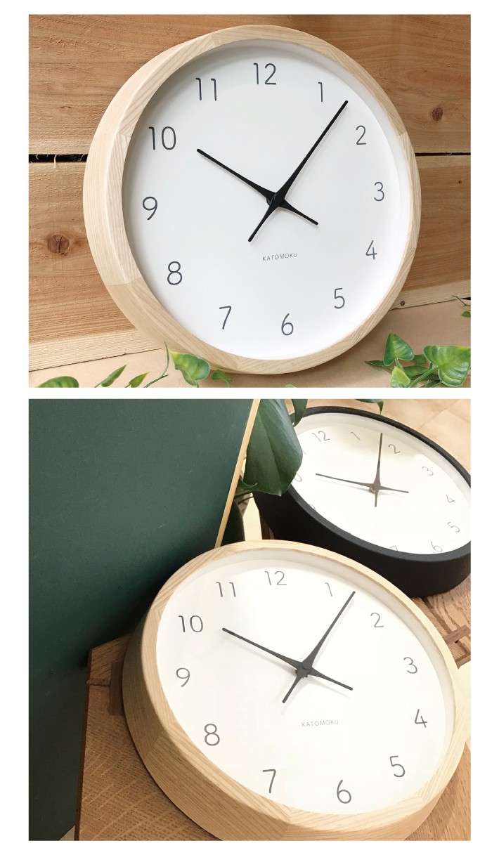 壁掛け時計 電波時計 KATOMOKU muku clock 7 SKP ナチュラル km